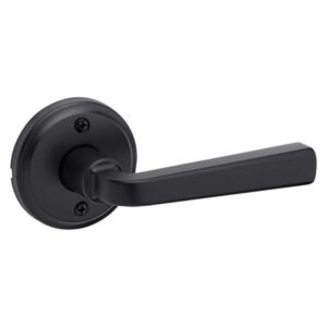 Kwikset Trafford Matte Black Reversible Round Straight Half Dummy Door Handle