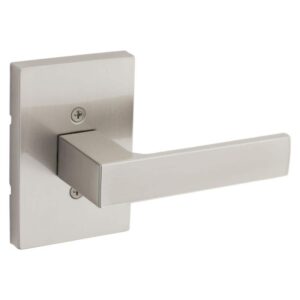 Kwikset Satin Nickel Reversible Rectangular Straight Half Dummy Door Handle