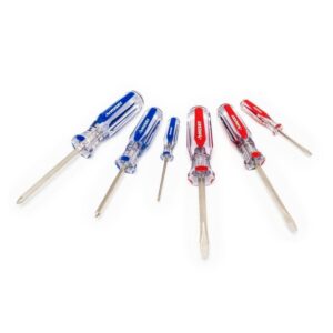 Husky Philips and Slotted Screwdriver Set with Acetate Handles (6-Piece)
