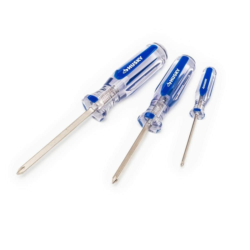Husky Philips and Slotted Screwdriver Set with Acetate Handles (6-Piece) - Image 5