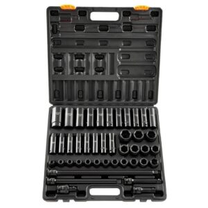 SKYSHALO Impact Socket Set 1/2 in. 43 Piece Impact Sockets, Standard Socket