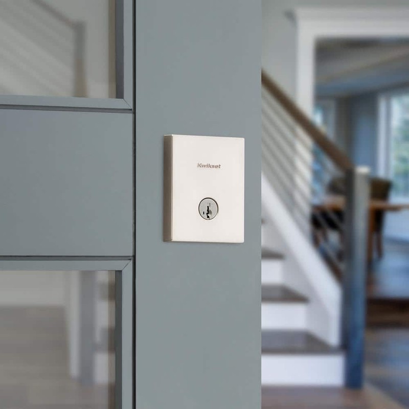 Kwikset San Clemente Satin Nickel Single Cylinder Rectangle Deadbolt Featuring - Image 3