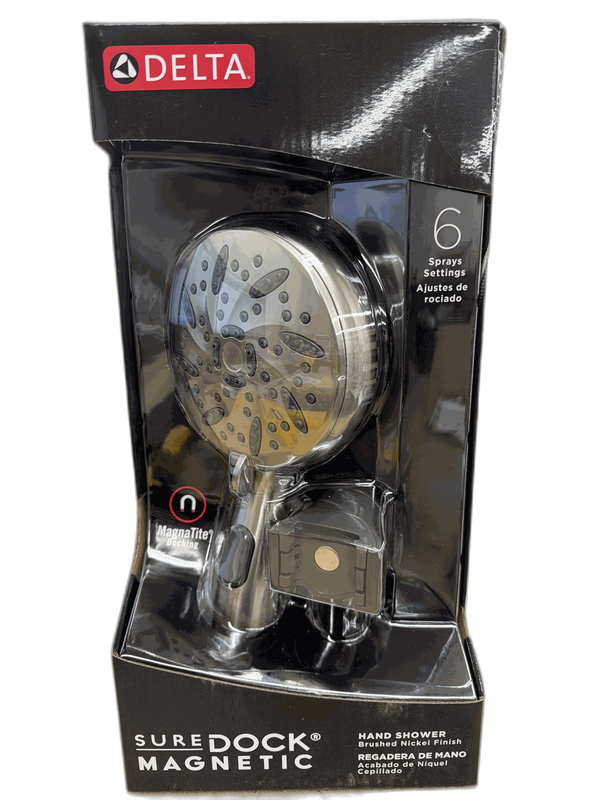Delta SureDock Magnetic 6-Spray 1.75 GPM 4.94" Wall Mount Handheld Shower Head