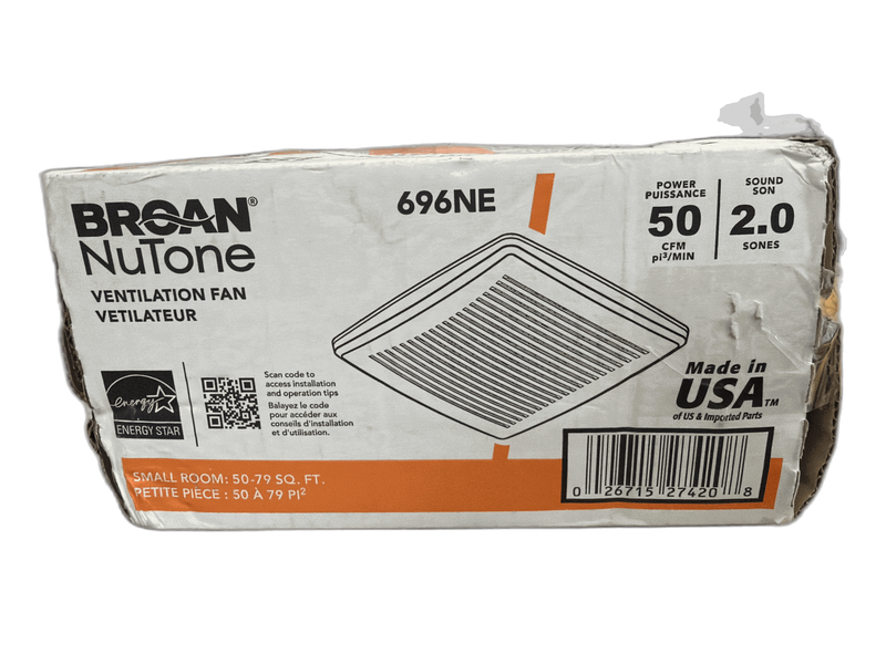 Broan-NuTone Economy 50 CFM Bathroom Exhaust Fan Wall or Ceiling Roomside - Image 10