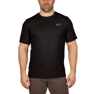 Milwaukee Men's WORKSKIN Large Black Lightweight Performance Short-Sleeve