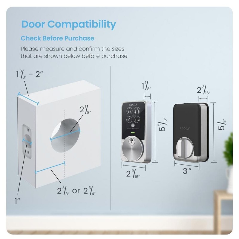 Lockly Pin Genie Pro Satin Nickel WiFi Smart Deadbolt Apple Home Key Siri Alexa - Image 9