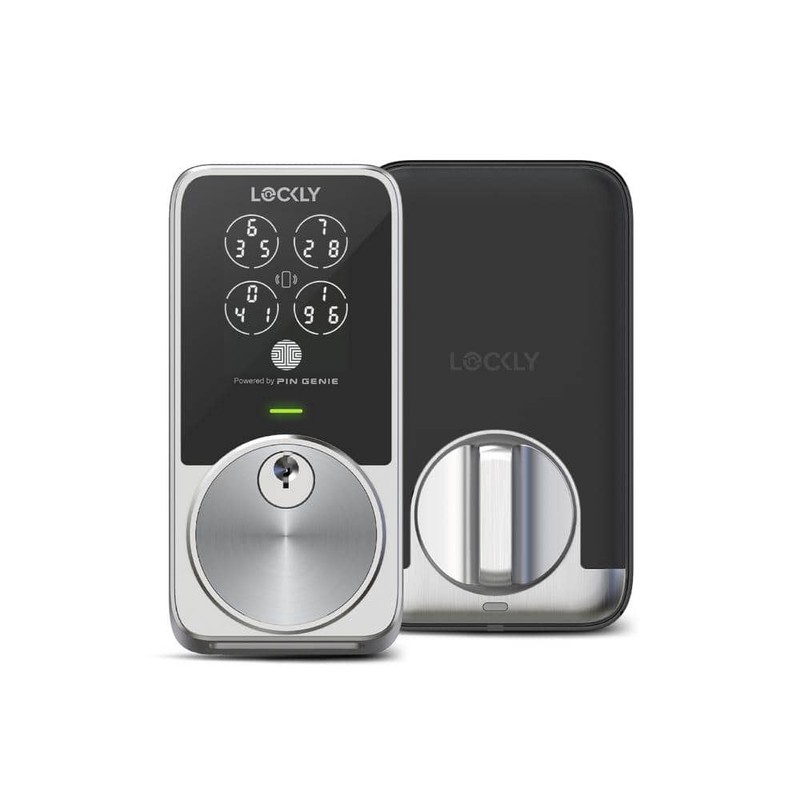 Lockly Pin Genie Pro Satin Nickel WiFi Smart Deadbolt Apple Home Key Siri Alexa - Image 11