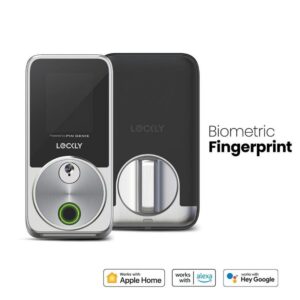 Lockly Secure Pro Zeno Series Satin Nickel Deadbolt WiFi Smart Lock, Apple Home