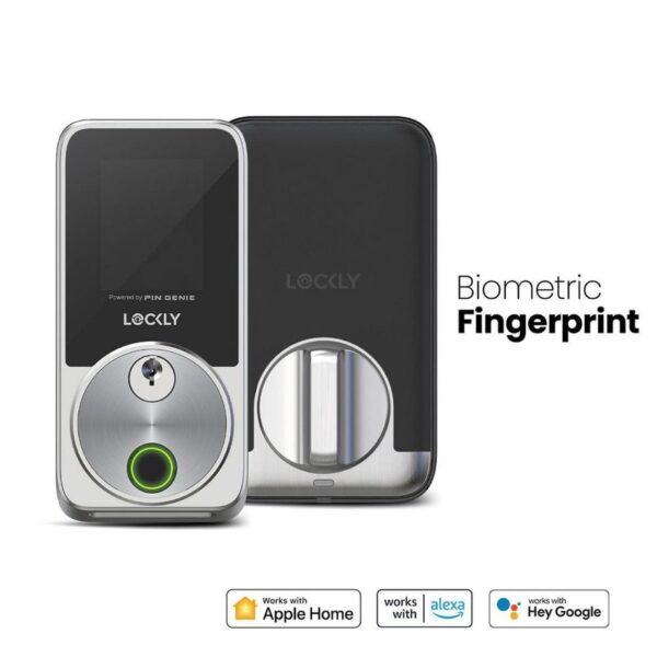 Lockly Secure Pro Zeno Series Satin Nickel Deadbolt WiFi Smart Lock, Apple Home