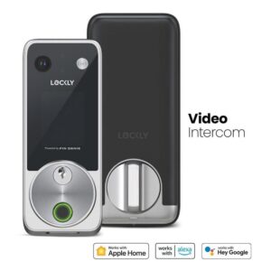 Lockly Vision 2K Video Zeno Satin Nickel Deadbolt Wifi Doorbell Smart Lock