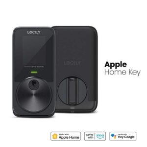 Lockly Pin Genie Pro Matte Black Deadbolt Apple Home Key Wi-Fi Smart Lock