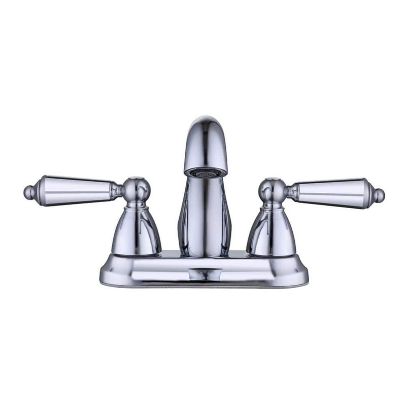 Glacier Bay Teapot 4 in. Centerset Double-Handle Bathroom Faucet Polished Chrome - Image 3
