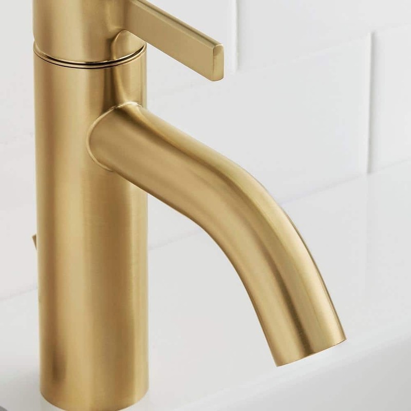 Glacier Bay Ryden Single Hole Single-Handle Bathroom Faucet in Brushed Gold - Image 4
