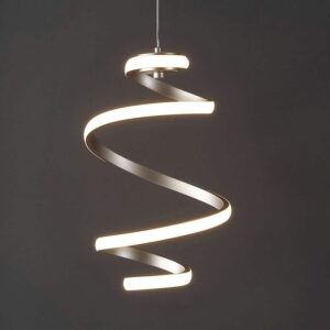 JONATHAN Y Whirl 11" 1-Light Silver Modern Aluminum Iron Abstract Integrated LED