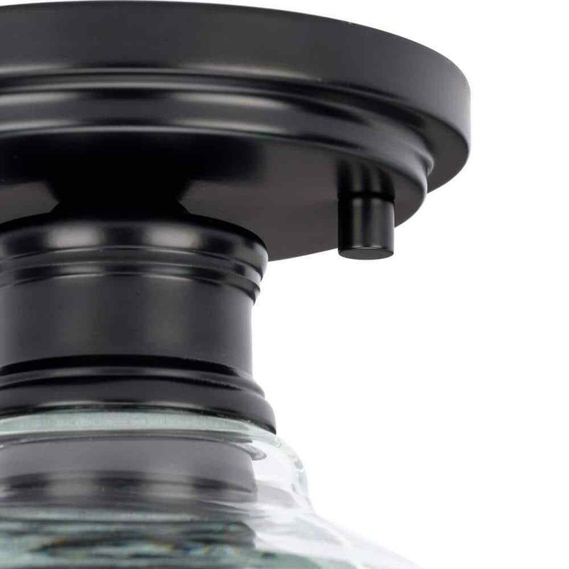 Progress Lighting Singleton 7.62 in. 1-Light Matte Black Small Semi-Flush Mount - Image 12