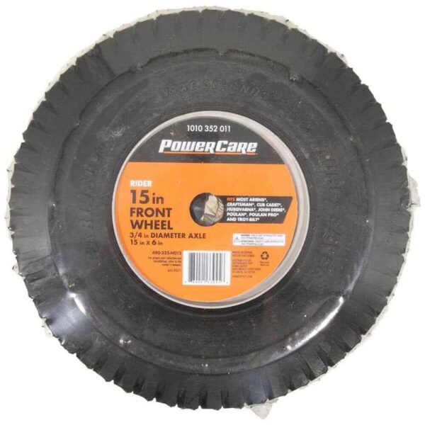 Powercare Universal 15"x6" Front Wheel Assembly for Lawn Tractors&Zero Turn