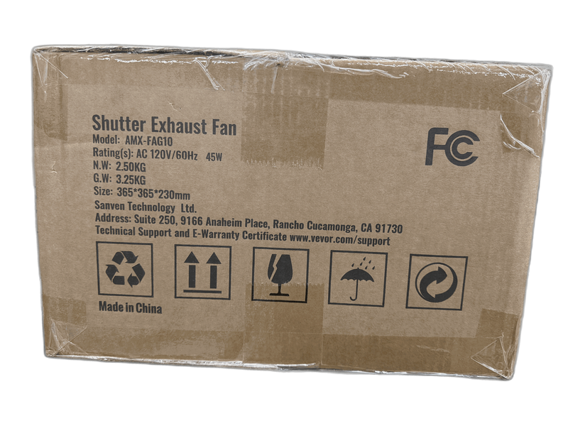 VEVOR 10 in Shutter Exhaust Fan 820 CFM Aluminum Wall Mount Vent Fan - Image 9