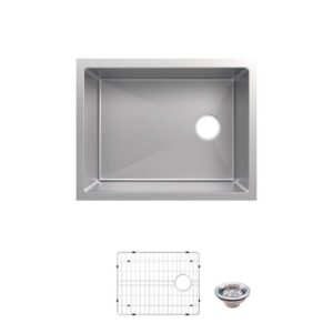 Glacier Bay Tight Radius 23" Undermount Single Bowl 18G Stainless Kitchen Sink