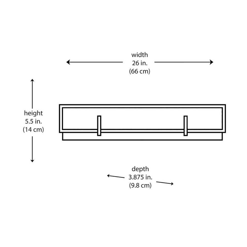 Bel Air Lighting 26" 4-Light BN Bathroom Vanity Light Bar w/Frosted Glass - Image 2
