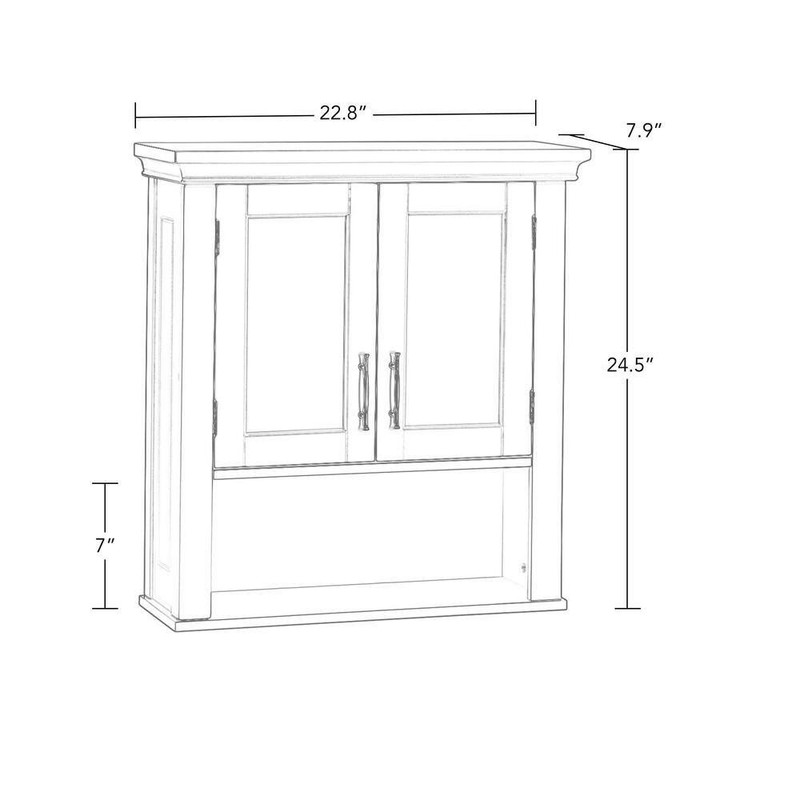RiverRidge Home 22.88" W x 24.81" H x 7.88" D Bathroom Storage Wall Cabinet - Image 6