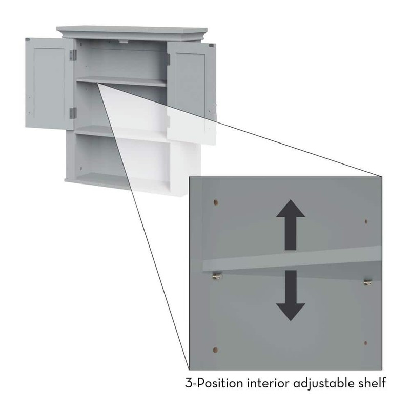 RiverRidge Home 22.88" W x 24.81" H x 7.88" D Bathroom Storage Wall Cabinet - Image 7