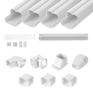 VEVOR Mini Split Line Set Cover 3in x 15.8ft PVC AC Decorative Pipe Cover Kit