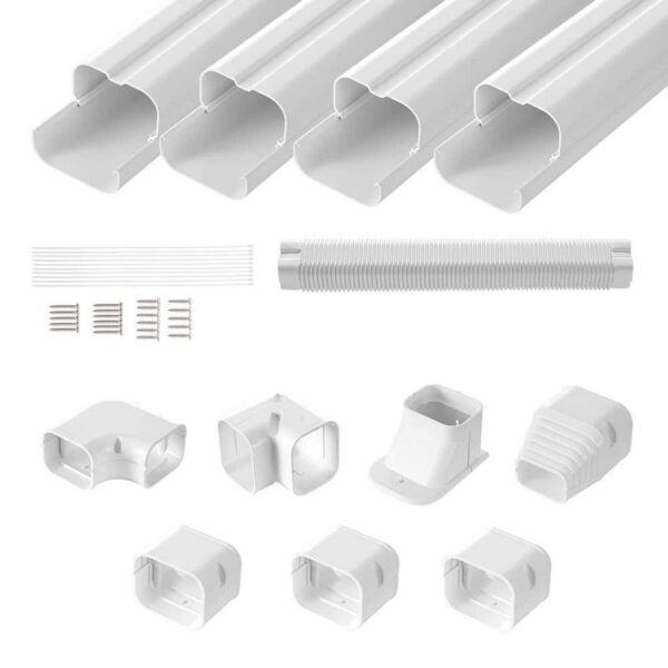 VEVOR Mini Split Line Set Cover 3in x 15.8ft PVC AC Decorative Pipe Cover Kit