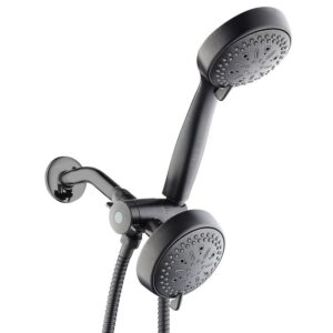 MODONA Rubbed Bronze 6in Dual Shower Head Set 64-Spray High Pressure w/ Handheld