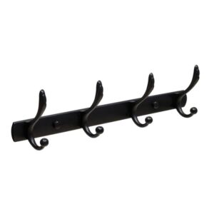 MODONA Large 4-Pronged Robe and Towel Hook in Rubbed Bronze