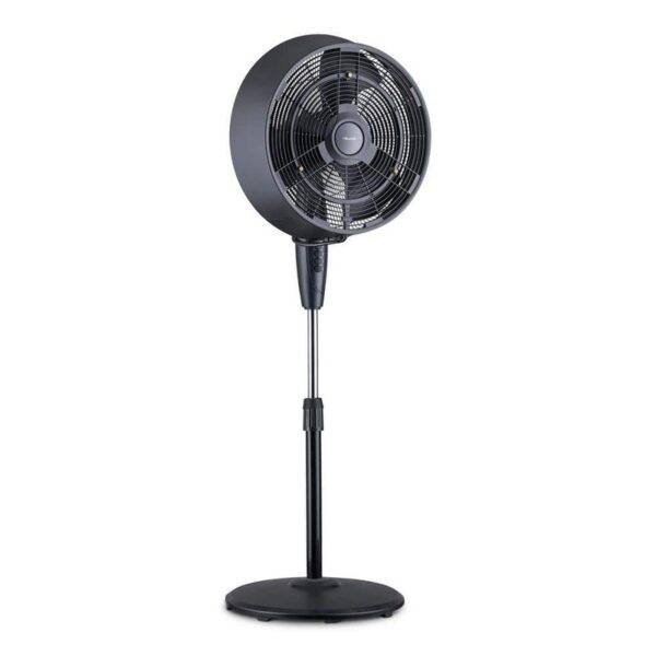 NewAir 18 in. 3-Speed Wide-Angle Oscillating Outdoor Misting Fan and Pedestal