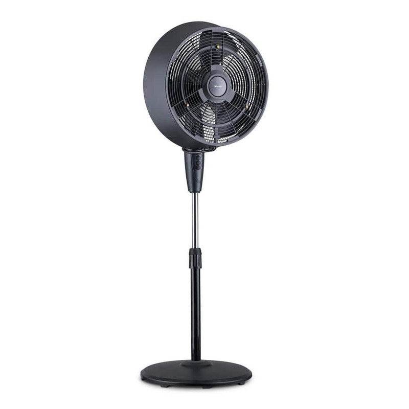 NewAir 18 in. 3-Speed Wide-Angle Oscillating Outdoor Misting Fan and Pedestal