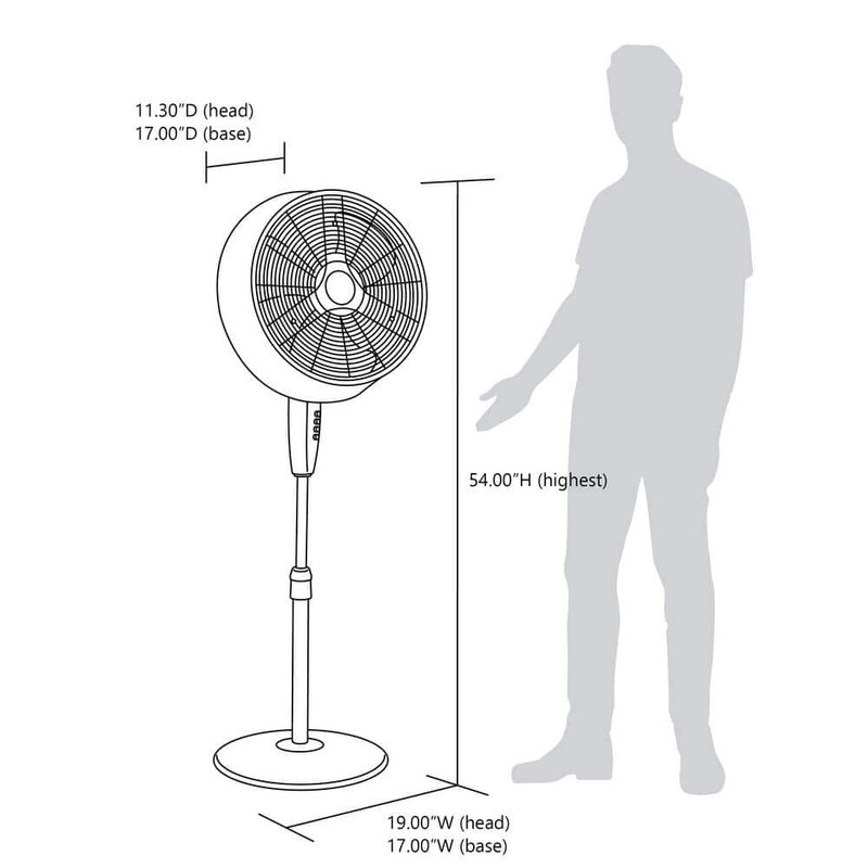 NewAir 18 in. 3-Speed Wide-Angle Oscillating Outdoor Misting Fan and Pedestal - Image 8