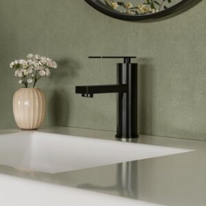 EVERSTEIN 7" Height Single Handle Single Hole Bathroom Faucet 1.2GPM Matte Black