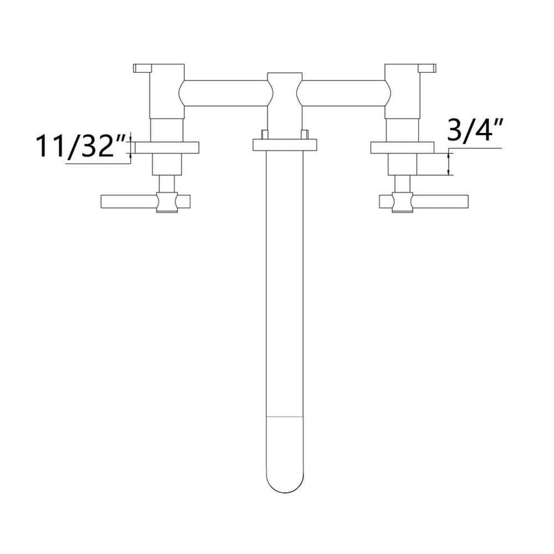 SUMERAIN Modern 2-Handle Wall Mounted Roman Tub Faucet in Brushed Gold - Image 7