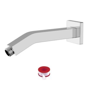 LORDEAR 6.8 Inch Chrome Wall Mount Shower Arm with Flange for Rain Shower Head