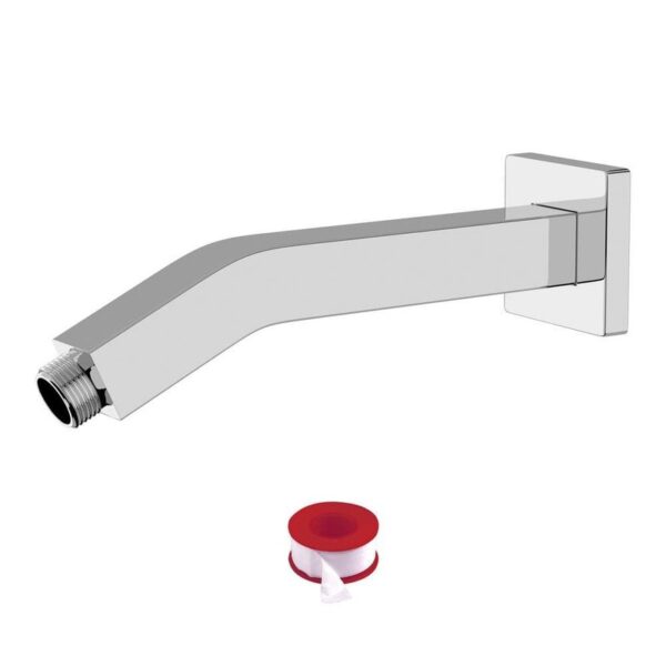 LORDEAR 6.8 Inch Chrome Wall Mount Shower Arm with Flange for Rain Shower Head