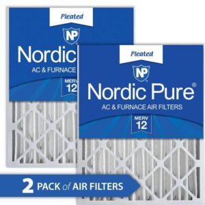 Nordic Pure 20 in. x 24 in. x 4 in. Allergen Pleated MERV 12 Air Filter (2-Pack)