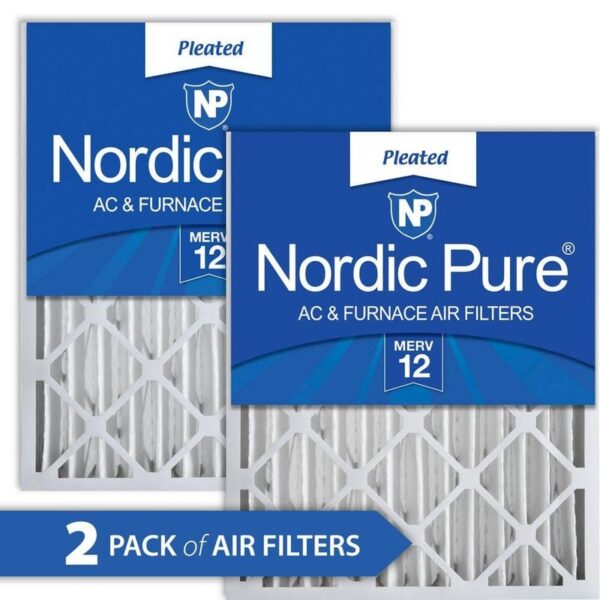 Nordic Pure 20 in. x 24 in. x 4 in. Allergen Pleated MERV 12 Air Filter (2-Pack)