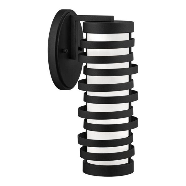 Home Decorators Clancy 13.37" 1-Light Matte Black Outdoor Wall Lantern Sconce