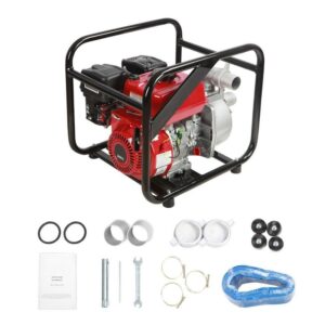 SKYSHALO 2" Gas Water Pump 7 HP 142 GPM 148 ft Lift 4-Stroke Trash/Transfer Pump