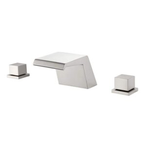 8 in. Widespread 2-Handle Bathroom Faucet with Waterfall in Brushed Nickel