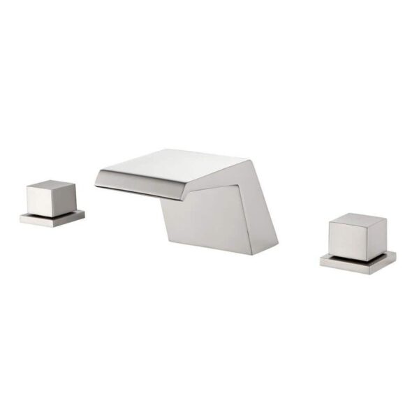 8 in. Widespread 2-Handle Bathroom Faucet with Waterfall in Brushed Nickel