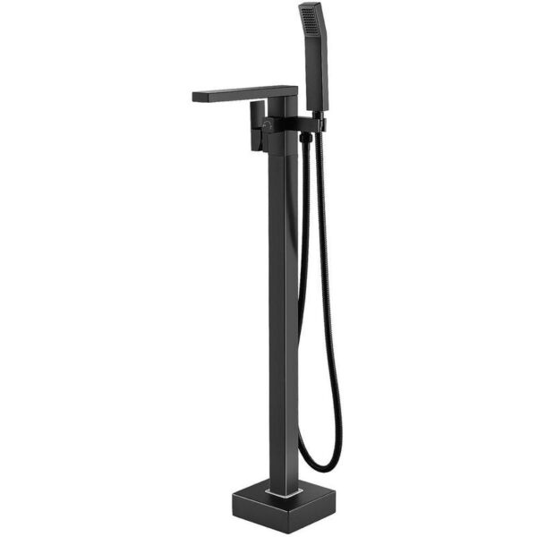AKLFGN Freestanding Tub Faucet Floor Mount Waterfall Single-Handle w/Hand Shower