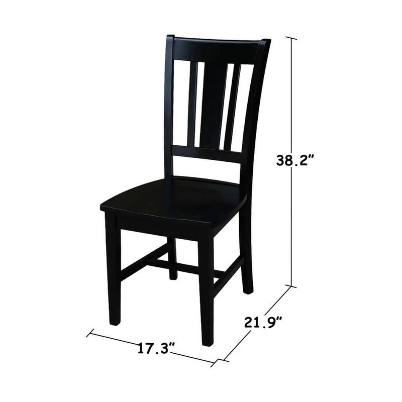 International Concepts San Remo Black Wood Dining Chair (Set of 2) - Image 3