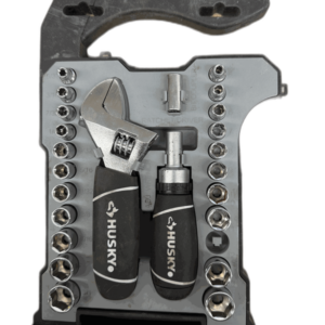 Husky 1/4 in. and 3/8 in. Stubby Ratchet and Socket Set (46-Piece)