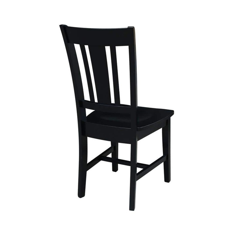 International Concepts San Remo Black Wood Dining Chair (Set of 2) - Image 6
