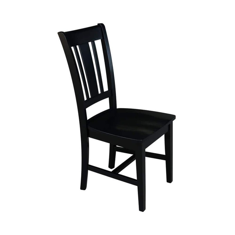 International Concepts San Remo Black Wood Dining Chair (Set of 2) - Image 7