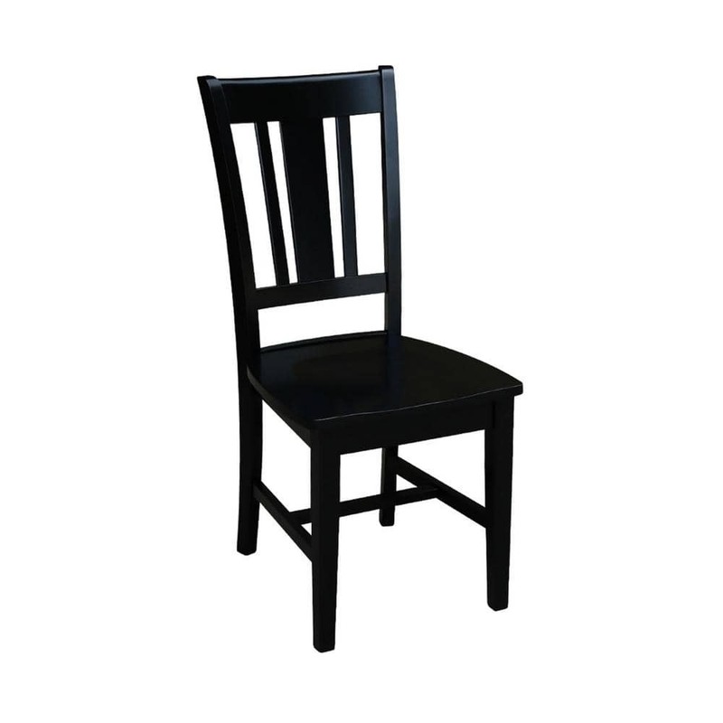 International Concepts San Remo Black Wood Dining Chair (Set of 2) - Image 9