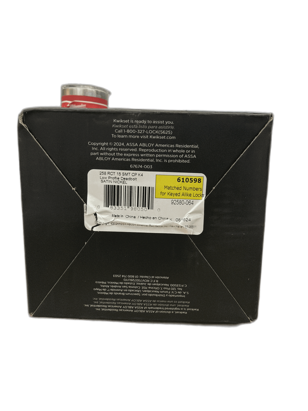Kwikset San Clemente Satin Nickel Single Cylinder Rectangle Deadbolt Featuring - Image 9