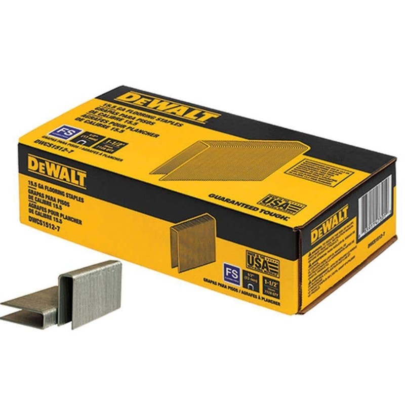 DEWALT 1-1/2 in. x 15-1/2-Gauge Glue Collated Flooring Staple (6500 per Box)